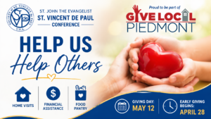 SVdP, Give Local Piedmont