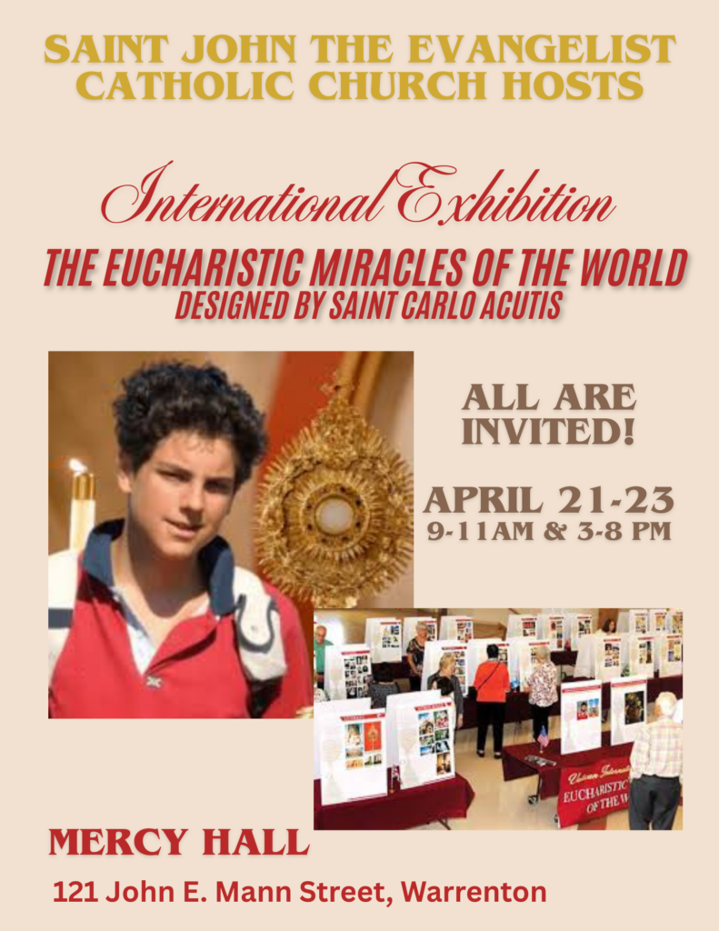 Eucharistic Miracles of the World Exhibit 4 St. Carlo Acutis’ Vatican Approved Eucharistic Miracles of the World Exhibit